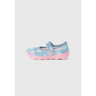 Image of Superfit Bubble Ankle strap ballet pumps for kids, Size: 13.5K, Blue shoes