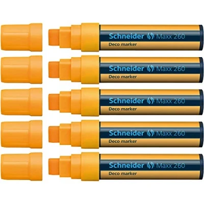 Image of Schneider Maxx 260 Chalk Marker Orange (Pack of 5)