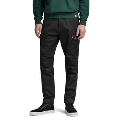 Image of G STAR RAW Men&#039;s Zip Cargo Regular Tapered Trousers, Black (Dk D24720 c072 6484), 33 W/34 L