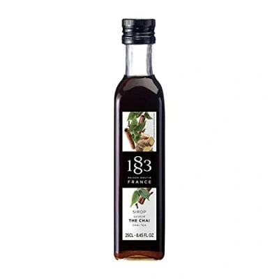 Image of 1883 Maison Routin Premium Chai Tea Syrup for Coffee, Latte, Iced Tea, Desserts Glass 250ml