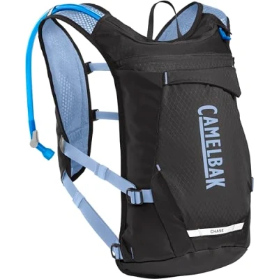Image of CamelBak Women&#039;s Chase Adventure 8 Vest Cycling Hydration / Pack Litre Storage w 2 BPA Free Reservoir Water Bladder, Black/Iris