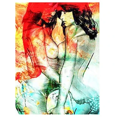 Image of DIY 5D Diamond Painting Kits for Adults Gay Lesbian Couple Lovers 30x40cm Art by Number Crystal Rhinestone Embroidery Cross Stitch Arts Craft Home Wall Decor Gifts (12x16in)