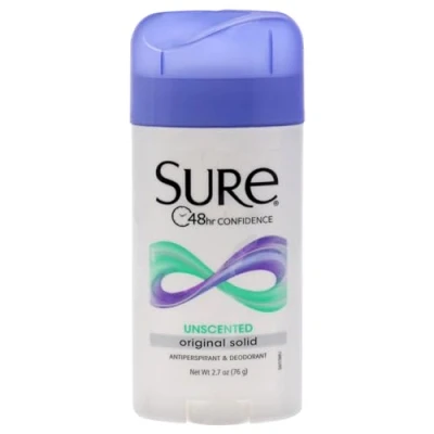 Image of Sure Original Solid Unscented, Anti Perspirant Deodorant 2.70 oz (Pack Of 6)