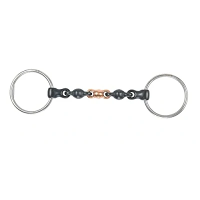 Image of Shires Black Sweet Iron Loose Ring Waterford Horse Bit 6&quot;,