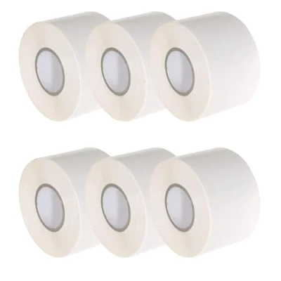Image of Gocableties White Wide Electrical Tape, 50mm x 33m, 2&quot; Strong Self Adhesive PVC Insulation Tape for Insulating, Repairing and Protecting Wires, 6 Rolls
