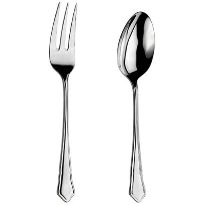 Image of Arthur Price Classic Dubarry Serving Spoon &amp; Fork Set