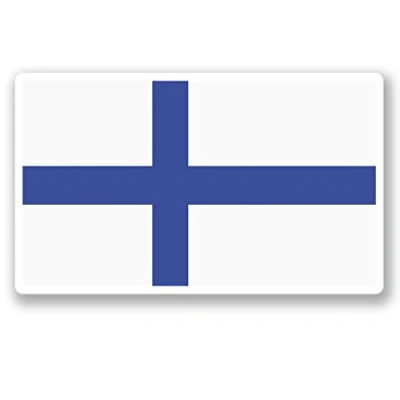 Image of 2 x 10cm/100mm Finland Flag Vinyl SELF Adhesive Sticker Decal Laptop Travel Luggage Car Bike Sign Fun #5308