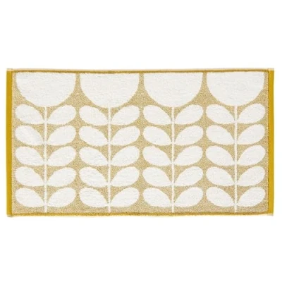 Image of Orla Kiely Sunflower Dark Dandelion 580gsm 100% Cotton Bathroom Towels (Bath Mat (50cm x 90cm))
