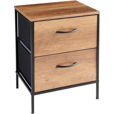 Image of HOMELOX 2 Drawer Unit Side Table Bed Storage Hallway Furniture