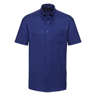 Image of Russell Collection Men&#039;s Short Sleeve Shirt (39 cm) (Royal Blue), royal blue
