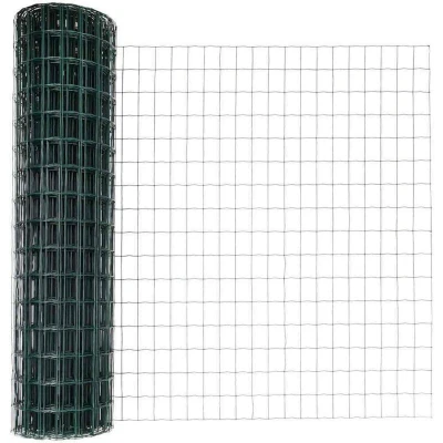 Image of vidaXL Euro Fence with 5 U Posts Green 1x10 m Steel