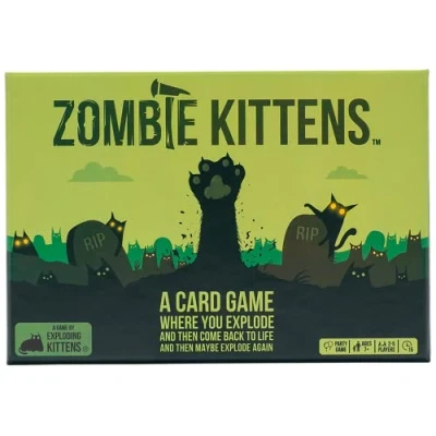 Image of Zombie Kittens by Exploding 2 5 Players Ages 7+ 15 Minutes to Play High Stakes Card Game Party Game, Family Night, Kid and Adult