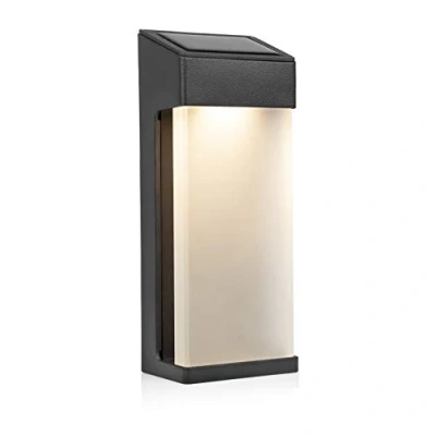 Image of Smartwares LED Solar Wall Light, Matt Glass, Aluminium, 10 Lumens, IP44