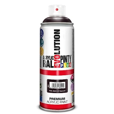 Image of Pinty Plus Evolution Gloss 400ml 601 Jet Black RAL 9005