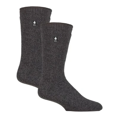 Image of HEAT HOLDERS 2 Pack Mens Thermal Socks Winter Warm Original Thick Fleece Insulated (6 11, Charcoal)