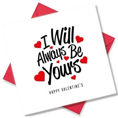 Image of Punkcards Valentine&#039;s Card for Husband Valentine Her ‘I Will Always be Yours’ Romantic Valentines Day Valentine’s or Wife