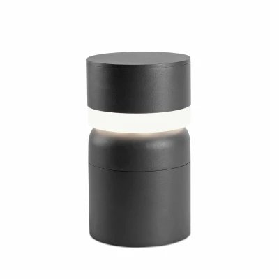 Image of Sete LED Outdoor Pedestal Light White, Dark Grey IP54