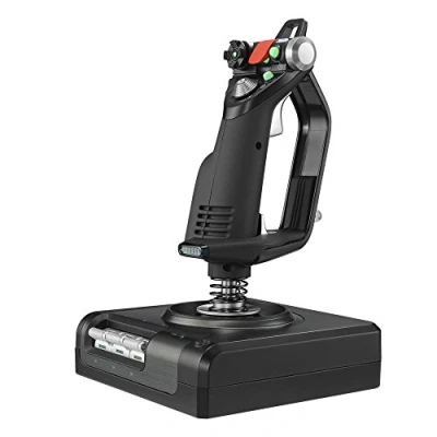 Image of Logitech G Saitek X52 Pro Flight 3M System with Metal Part Gas Control and Simulation Joystick, LCD Display, Dual Suspension, Illuminated Buttons, 2 USB Connections Black
