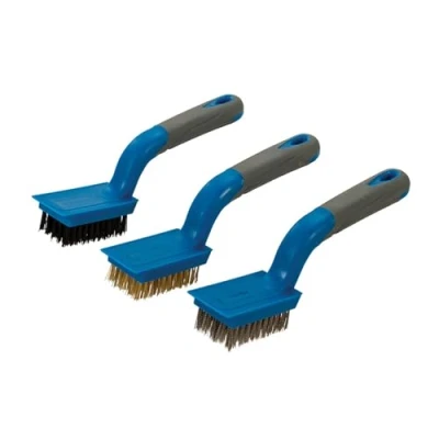 Image of Silverline Medium Wire Brush Set 3pce 5 Row