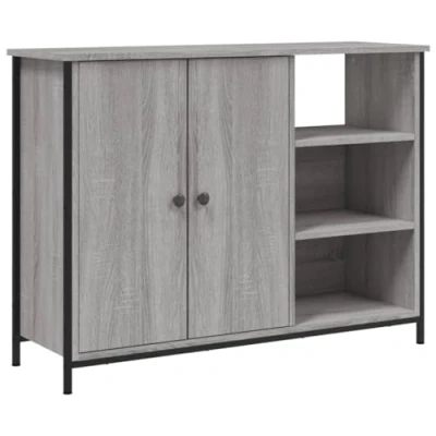 Image of vidaXL Sideboard Grey Sonoma 100x33x75 cm Engineered Wood