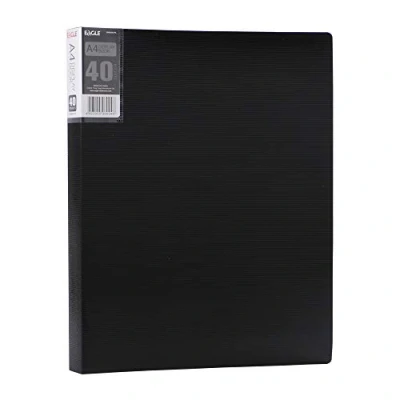 Image of Eagle A4 Presentation Display Book 40 Clear Pockets (black)