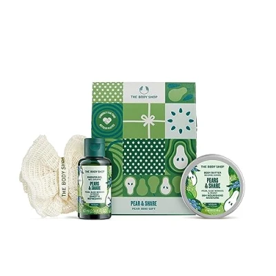 Image of The Body Shop Pears &amp; Share Mini Care Gift Set, Vegan, 3 Piece Set