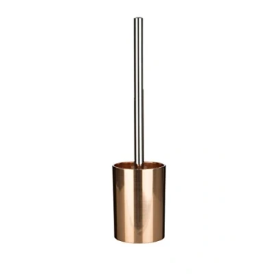 Image of Premier Housewares 1601578 Shine Toilet Brush and Holder, Plastic Rose Gold, 9.5 x 36 cm