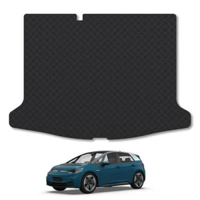 Image of Rubber Boot Liner Compatible With VW Id.3 (2019+) Tailored Fit Heavy Duty Premium 3Mm Protector Mat, Anti Slip, Durable And Waterproof Custom Dog Friendly Car Mat Co