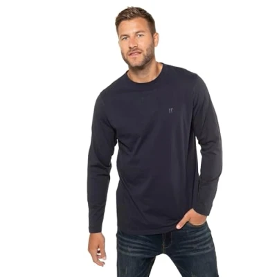 Image of JP 1880 Men&#039;s Big &amp; Tall Logo Basic Tee Navy XXX Large 702559 70 3XL