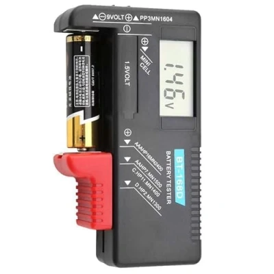 Image of Nartel® LCD Digital Battery Tester Volt Checker Multi Size for AA AAA C D 9V 1.5V Button Cell Batteries (Requires No to Operate)
