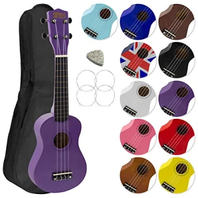 Image of Soprano Ukulele in Purple with FREE Uke Bag