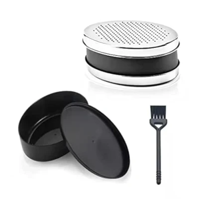Image of Cheese Grater with Container and Lid, Graters for Kitchen Box 2 Size Microplane Ginger Vegetable Garlic Lemon Butter Chocolate