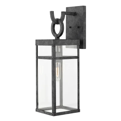 Image of Hinkley Porter Outdoor Wall Lantern Aged Zinc, IP44