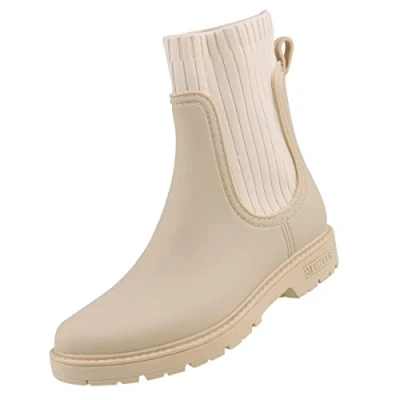 Image of MUSTANG Women&#039;s 1444 503 Chelsea Boot, Beige, 7 UK