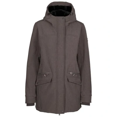 Image of Trespass Womens Softshell Jacket Long Length with Grown On Hood Anza
