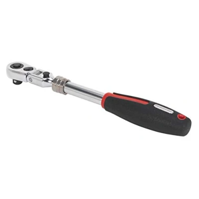 Image of Sealey Premier Ratchet Wrench 3/8&quot;Sq Drive Flexi Head Extendable Platinum Series