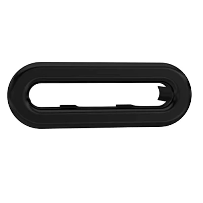 Image of Ceramic Accessories Traditional Oval Overflow Cover 50mm x 26mm Matt Black
