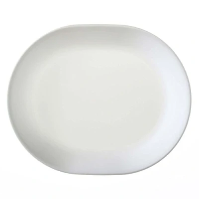 Image of Corelle 3128 Vitrelle Glass Winter Frost White Serving Platter, Pack of 3, 32 centimeters