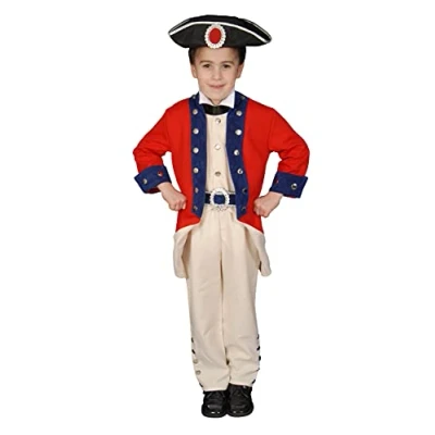 Image of Dress Up America Deluxe Historical Colonial Solider Children&#039;s Costume Set