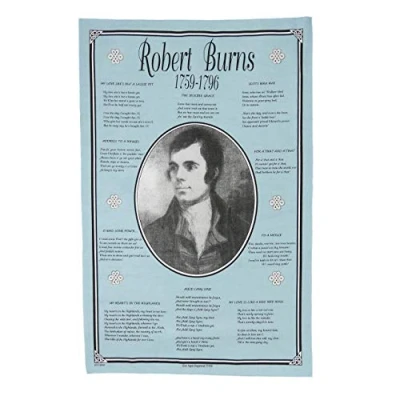 Image of Highland Tweed 100% Cotton Scottish Robert Burns Poem Tea Towel TT0958