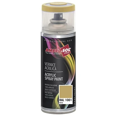 Image of Ambro Sol V4001001 Multipurpose Acrylic Enamel Spray Paint, Beige, 400 ml