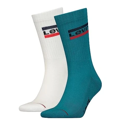 Image of Levi&#039;s Crew Sock, Ocean Depths, 35/38 (Pack of 2)