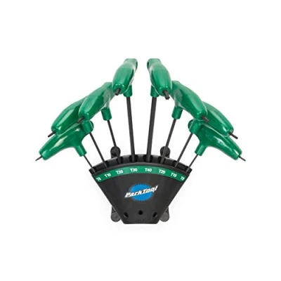 Image of Park Tool PH T1.2 P Handled Torx Compatible Driver Set with Holder Shaped Wrench Size T6/Size T8/Size T10/Size T15/Size T20/Size T25/Size T30/Size T40, Schwarz