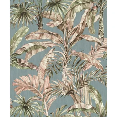 Image of Rasch paperhangings Non Woven Wallpaper (Botanical) Blue Green 10,05 m x 0,53 Florentine III 485257