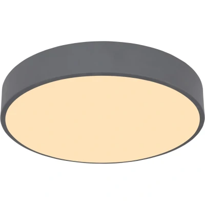 Image of Tartarus Flush Ceiling Light Graphite LED Dimmable 3000K Remote Control