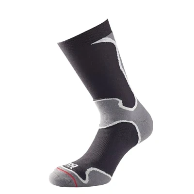 Image of 1000 Mile Unisex Fusion Sport Socks, Black/Grey, XL UK