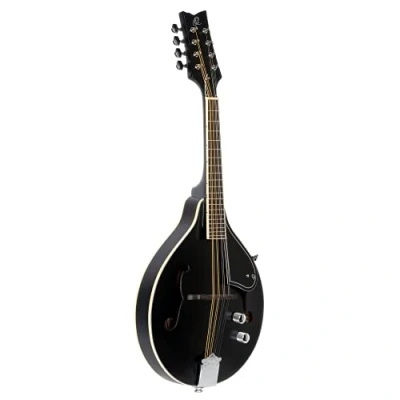 Image of Ortega Guitars RMAE40SBK A Style Series Mandolin with Spruce Top/Maple Body and Pickup, Black Stain Finish