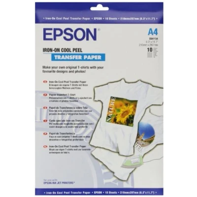 Image of Epson Cool Peel T Shirt Iron on transfers A4 (210 x 297 mm) 10 pcs.,White