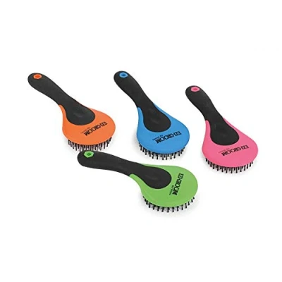 Image of Shires 1366 Ezi Groom Grip Mane &amp; Tail Brush Burgundy
