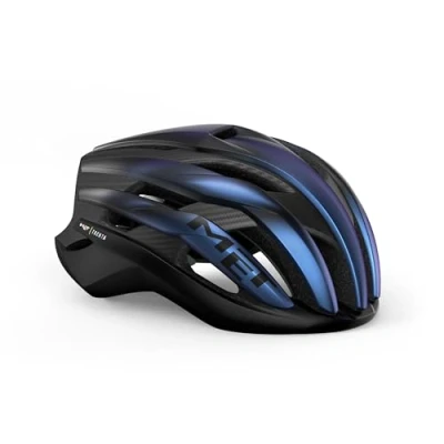 Image of MET Trenta 3K Carbon MIPS Road Cycling Helmet In Blue Iridium Size Large (58 61 cm)